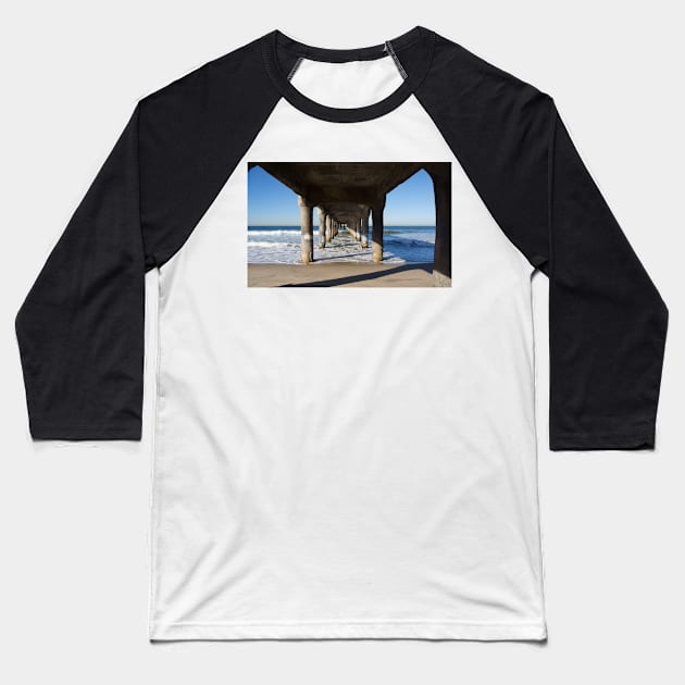 Under the pier. Baseball T-Shirt by sma1050